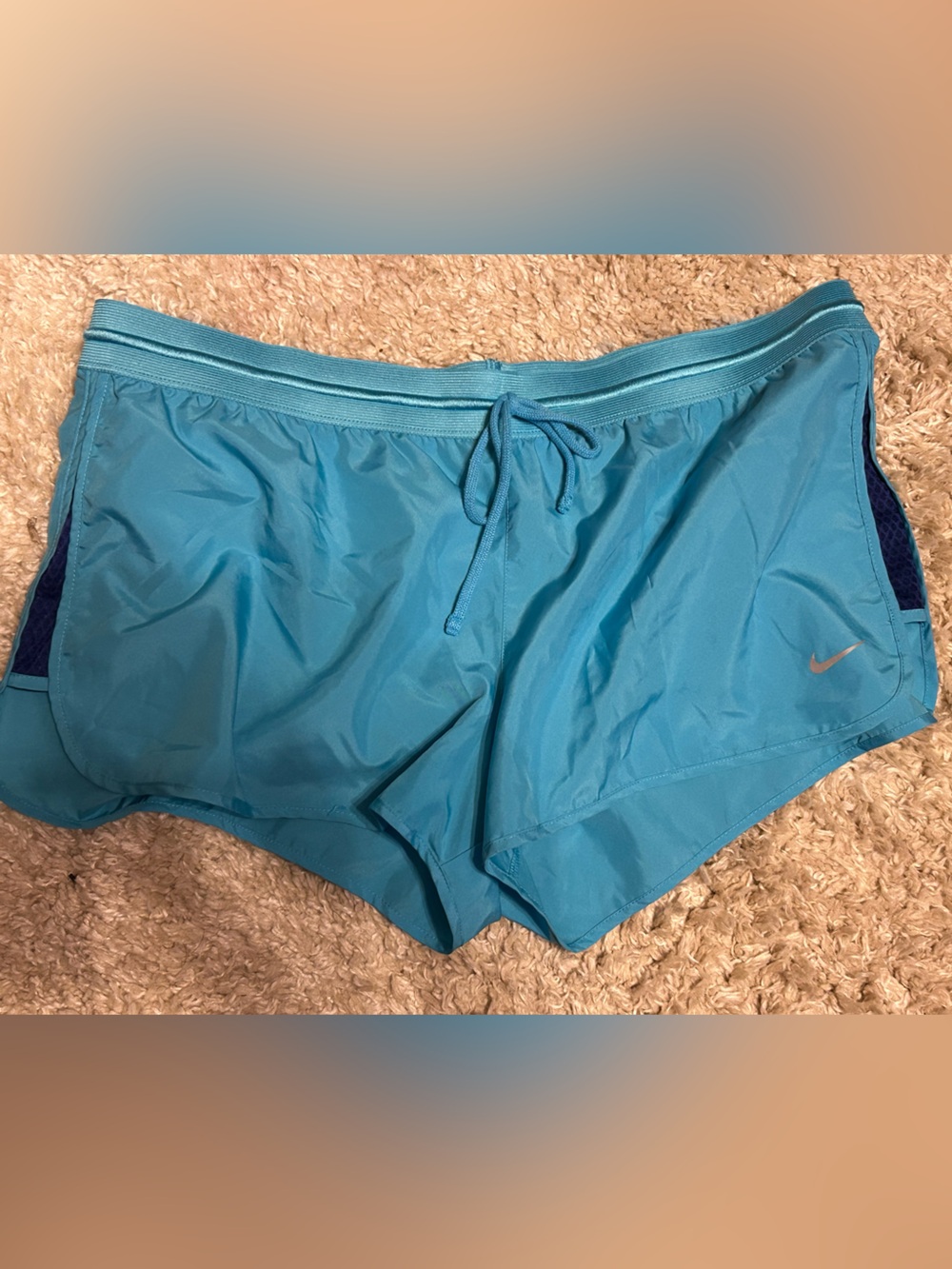 Nike Teal Blue Athletic Drawstring Women’s Shorts